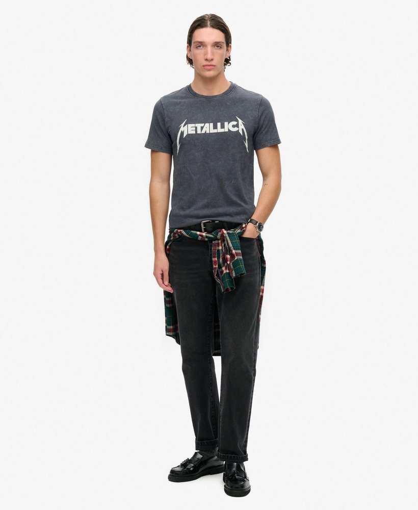 metallica x superdry limited edition band-t-shirt in mid merch black