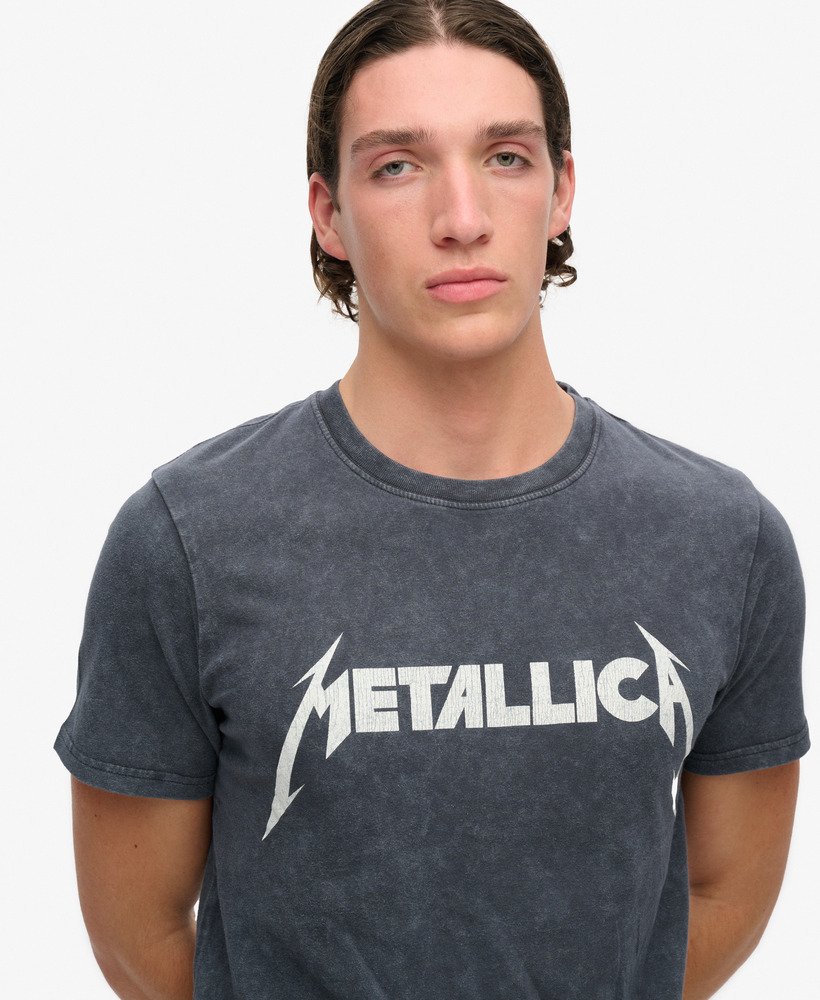 metallica x superdry limited edition band-t-shirt in mid merch black