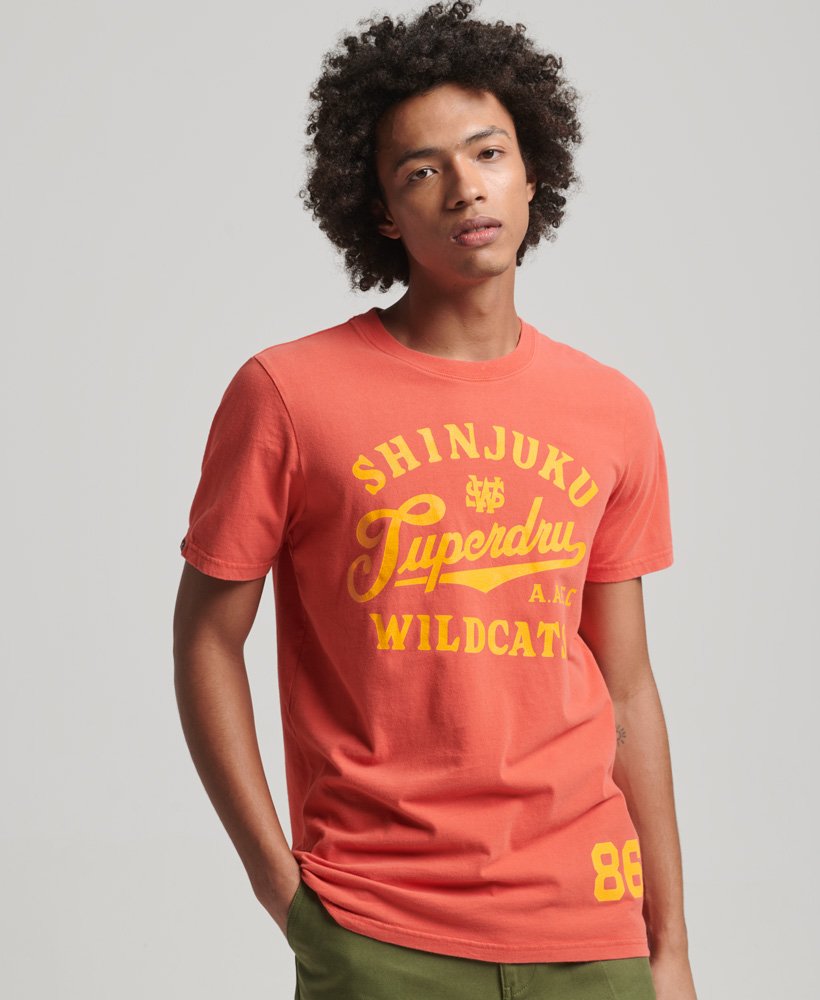 vintage home run t-shirt in amerikaans rood