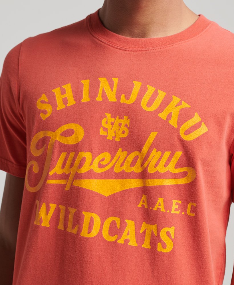 vintage home run t-shirt in amerikaans rood