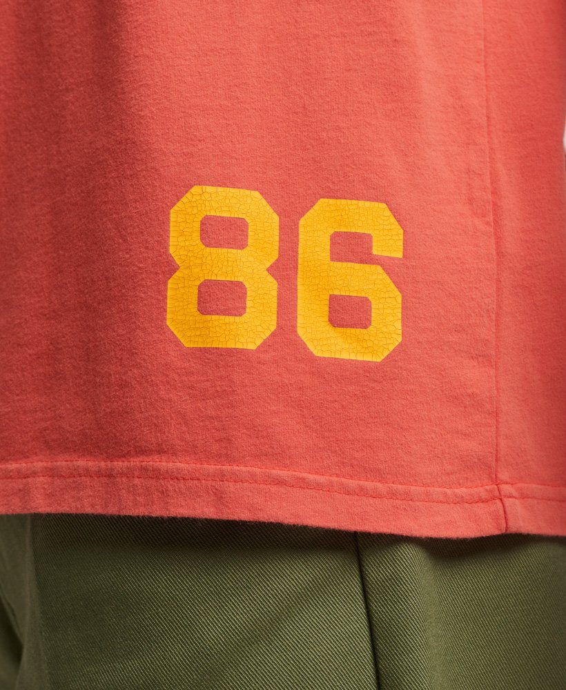 vintage home run t-shirt in amerikaans rood