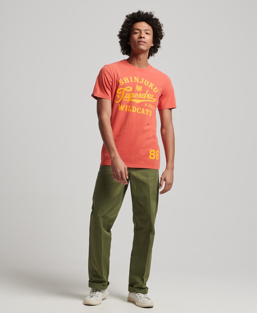 vintage home run t-shirt in amerikaans rood