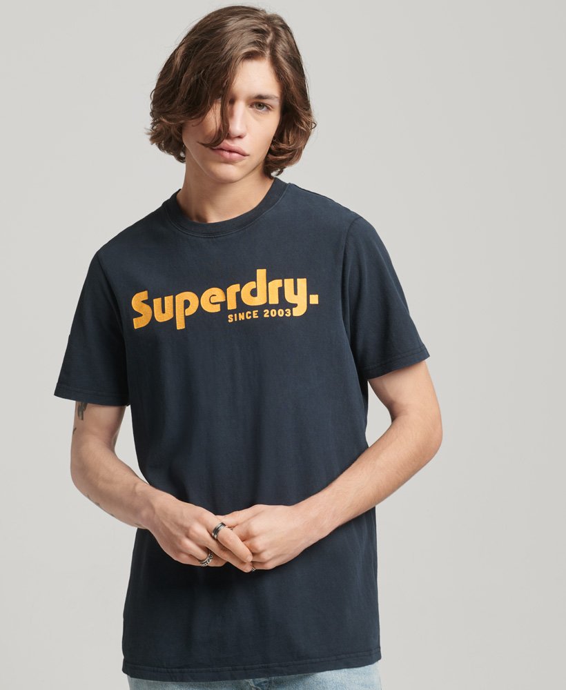 vintage terrain classic t-shirt in zwart
