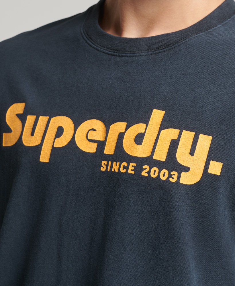 vintage terrain classic t-shirt in zwart