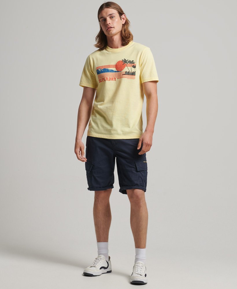 vintage great outdoors t-shirt in laguna yellow marl