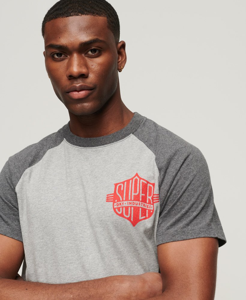 raglan t-shirt van biologisch katoen in grijs gemêleerdrijk antraciet gemêleerd