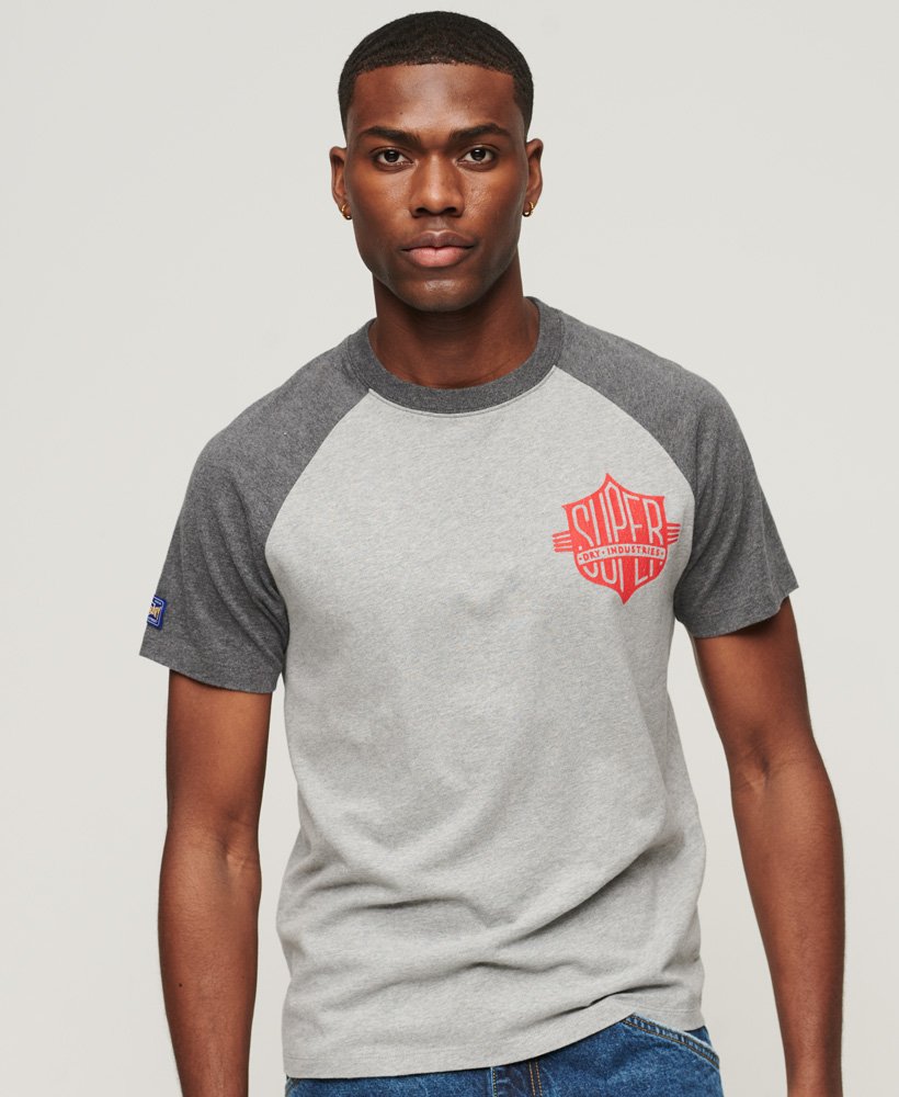 raglan t-shirt van biologisch katoen in grijs gemêleerdrijk antraciet gemêleerd