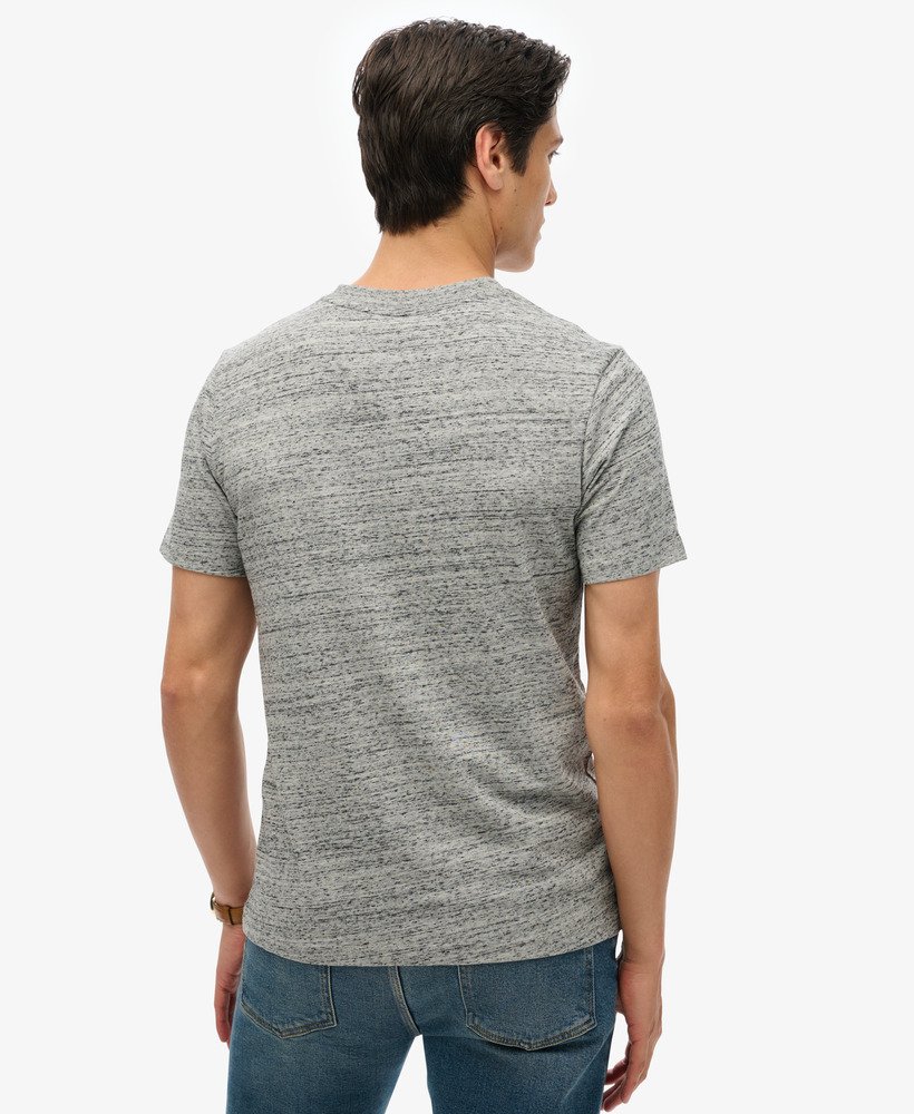 terrain gestreept logo t-shirt in flint grey grit