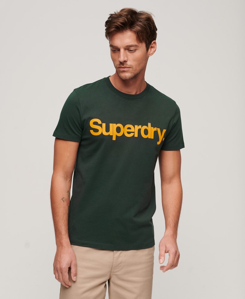 core logo classic t-shirt in academy dark green