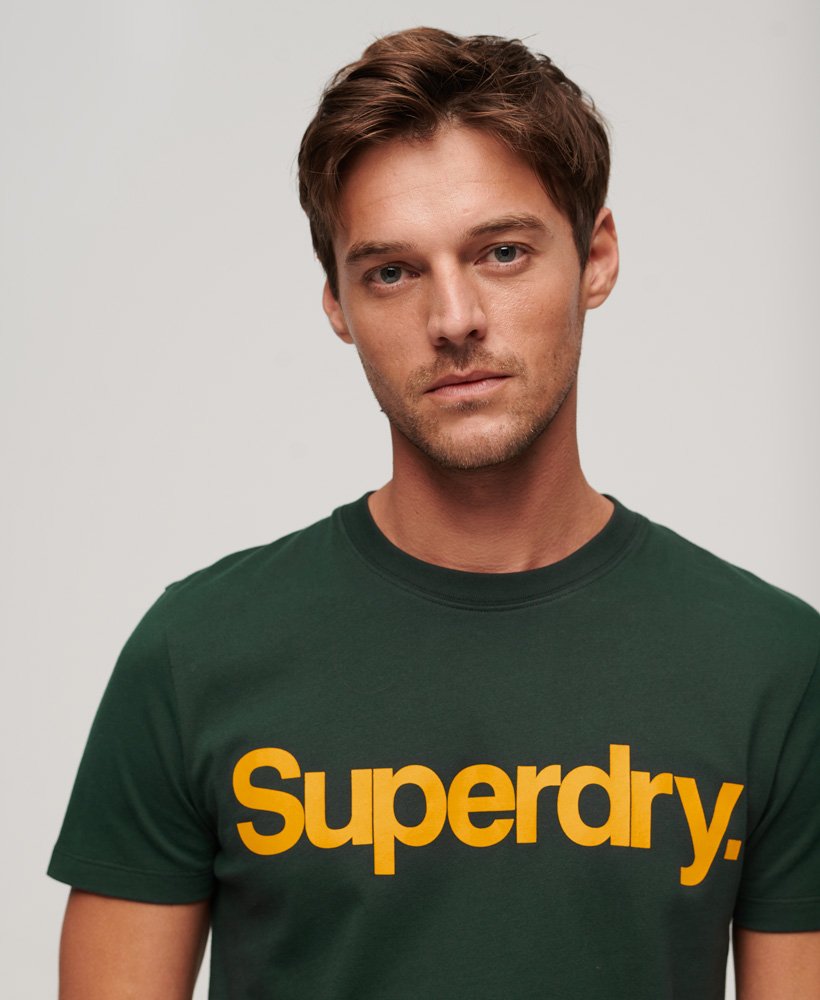 core logo classic t-shirt in academy dark green