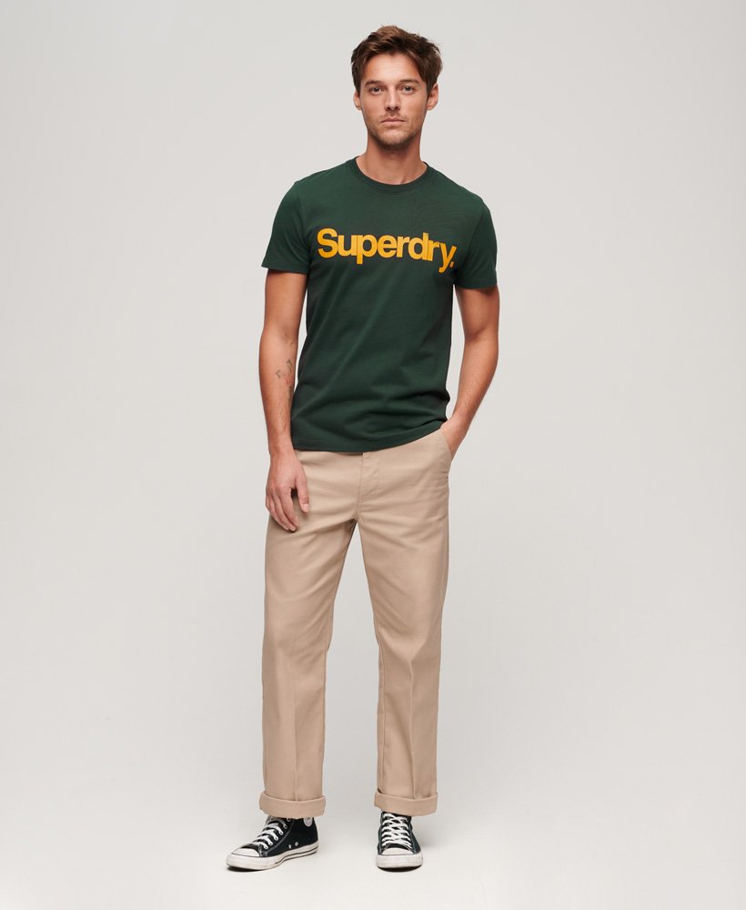 core logo classic t-shirt in academy dark green