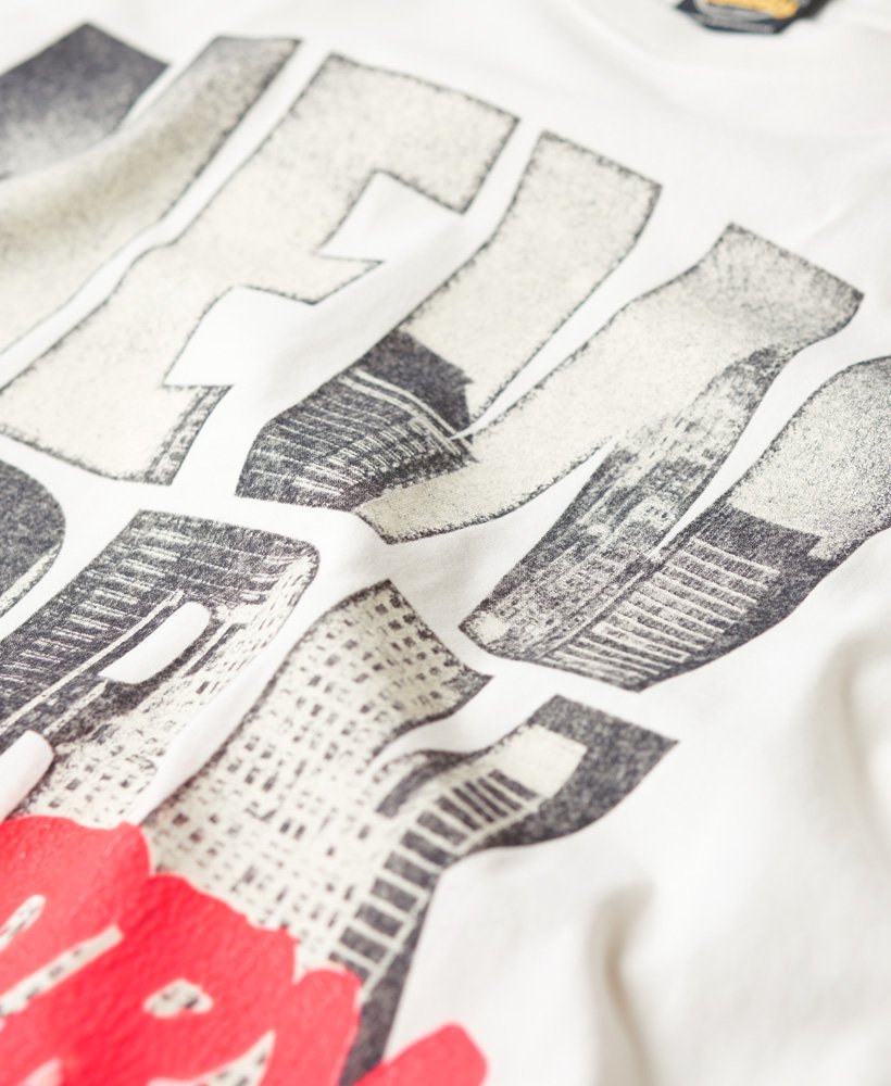 t-shirt met fotografisch skate-logo in off white