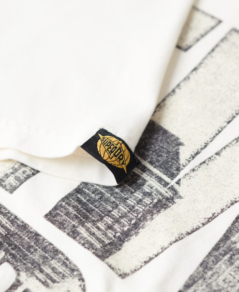 t-shirt met fotografisch skate-logo in off white