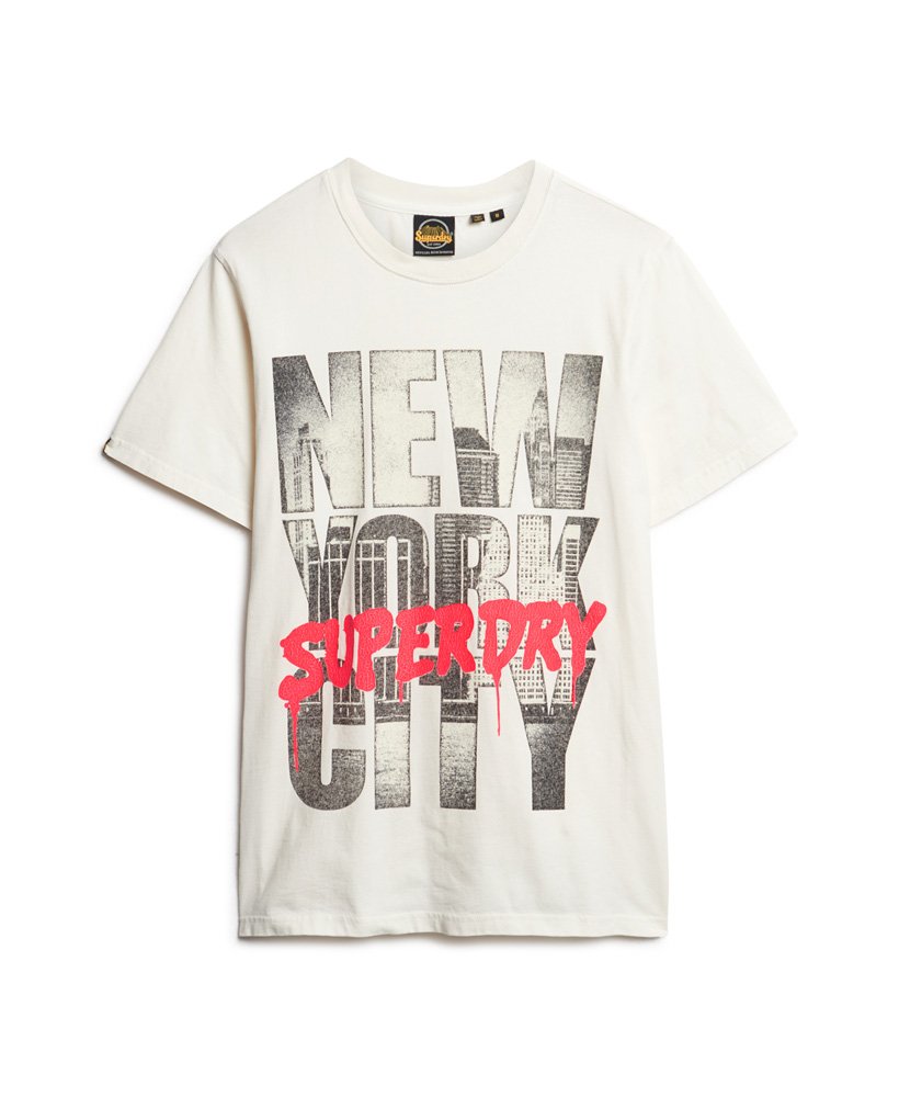 t-shirt met fotografisch skate-logo in off white