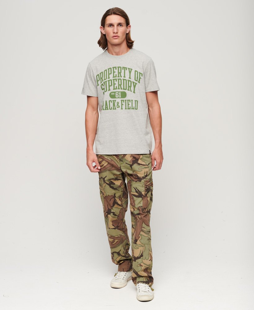 grafisch t-shirt van athletic college in grijs met gemêleerde accenten.