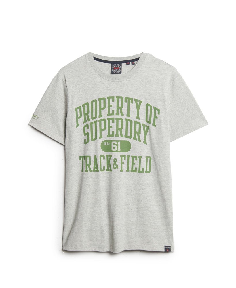 grafisch t-shirt van athletic college in grijs met gemêleerde accenten.