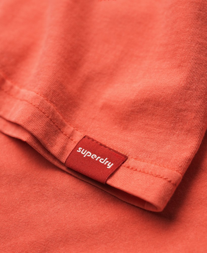 neon vintage logo t-shirt in diepzeekoraal