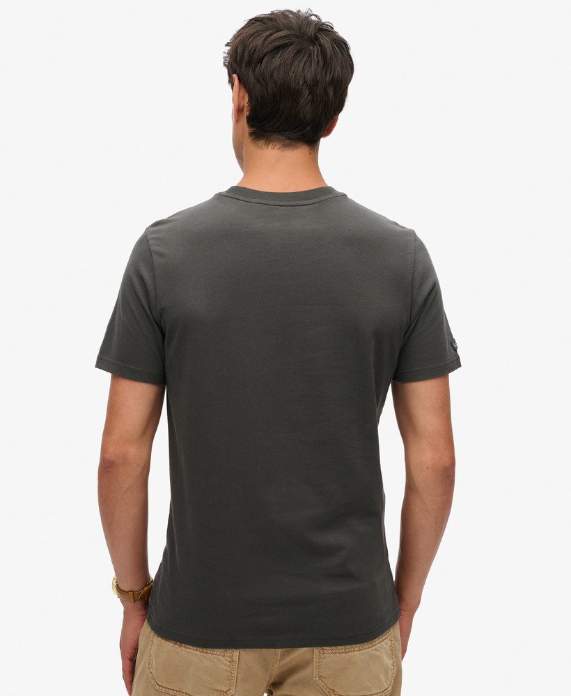 klassiek vintage logo heritage t-shirt in gewassen zwart
