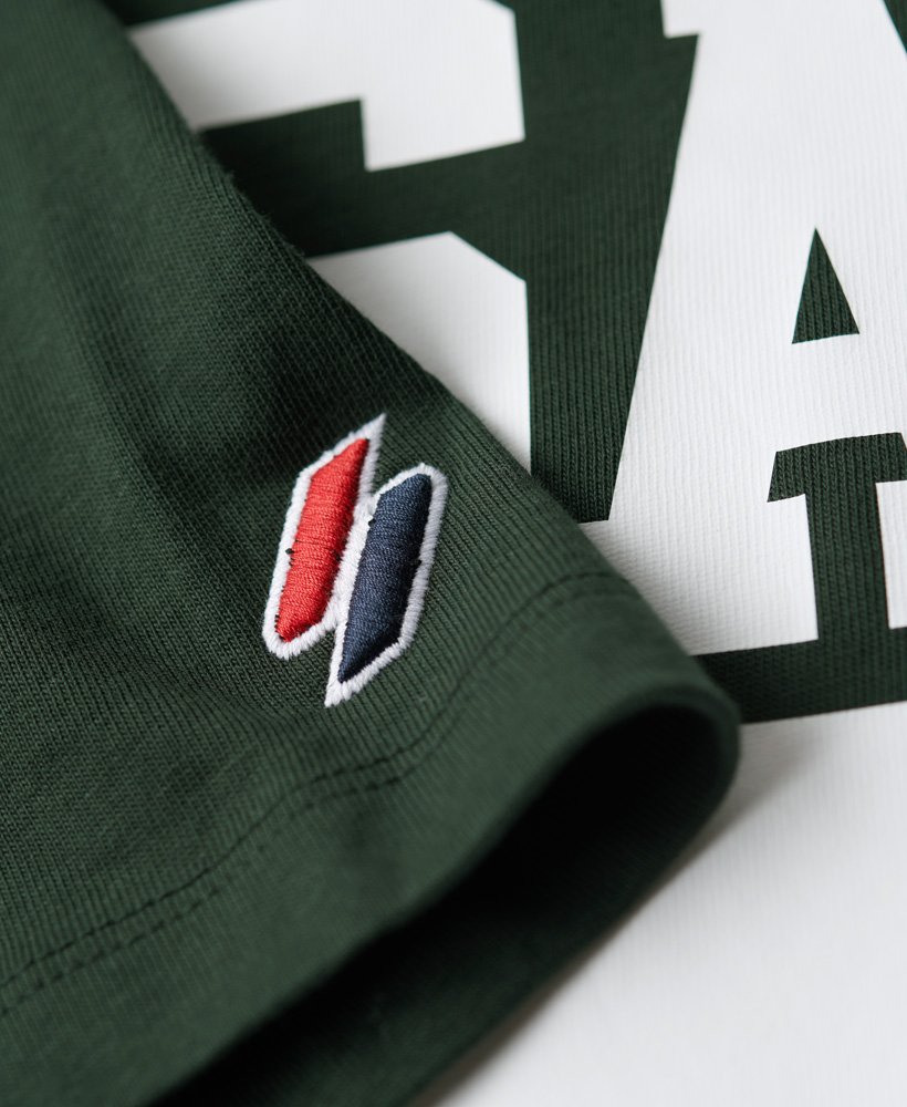 osaka logo loose t-shirt in academy dark green
