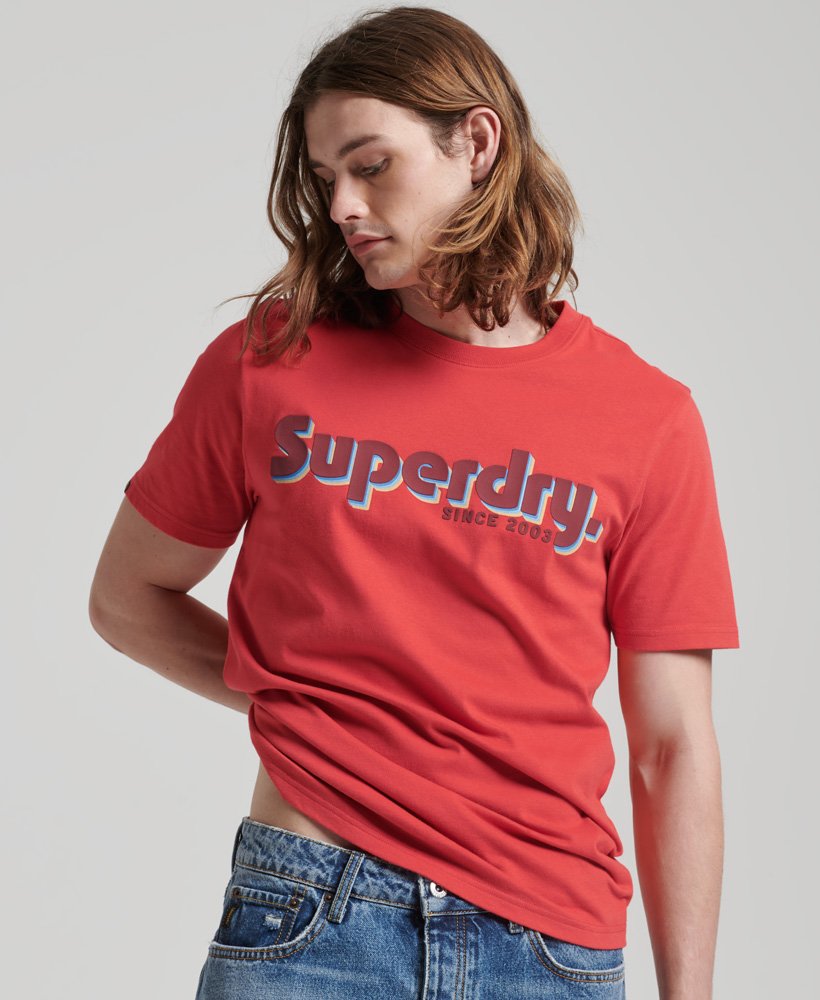 t-shirt met terrain-logoprint en relaxte pasvorm in frisdrankrood.
