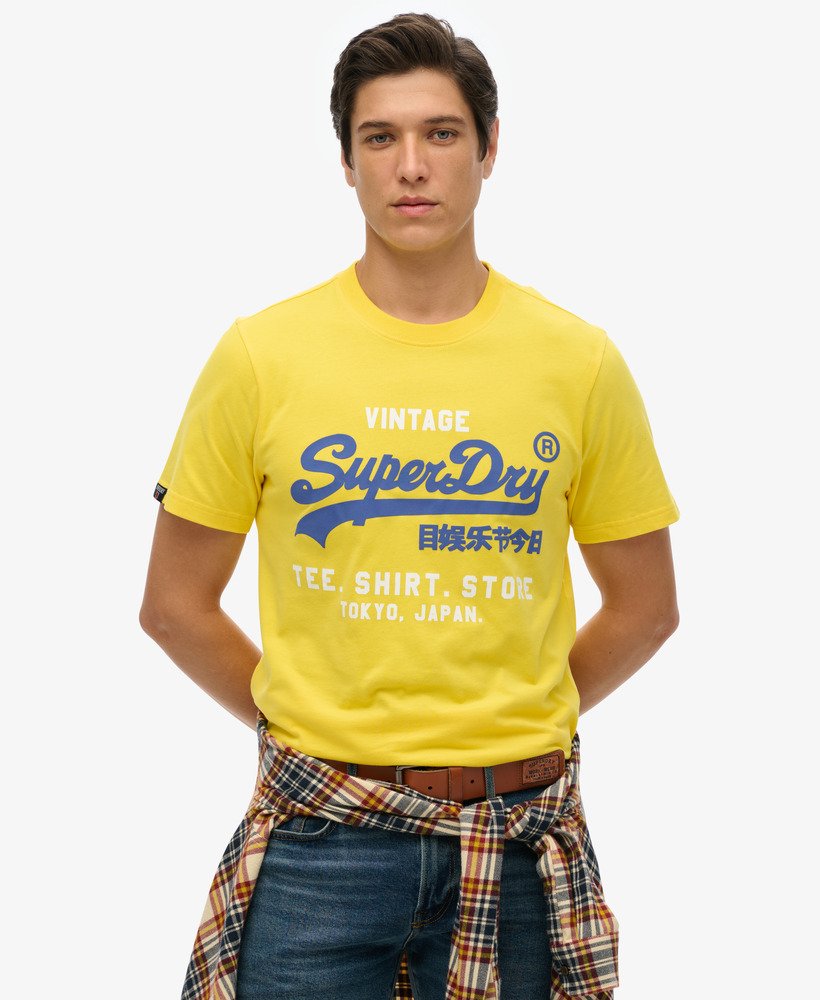 vintage klassiek t-shirt in nautisch geel.