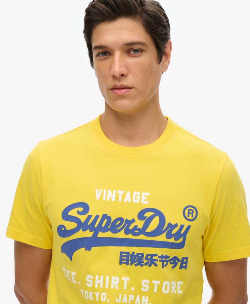 vintage klassiek t-shirt in nautisch geel.