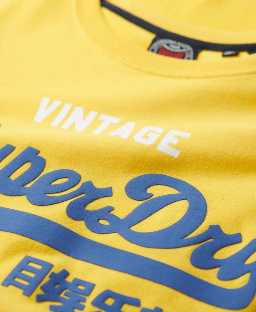 vintage klassiek t-shirt in nautisch geel.