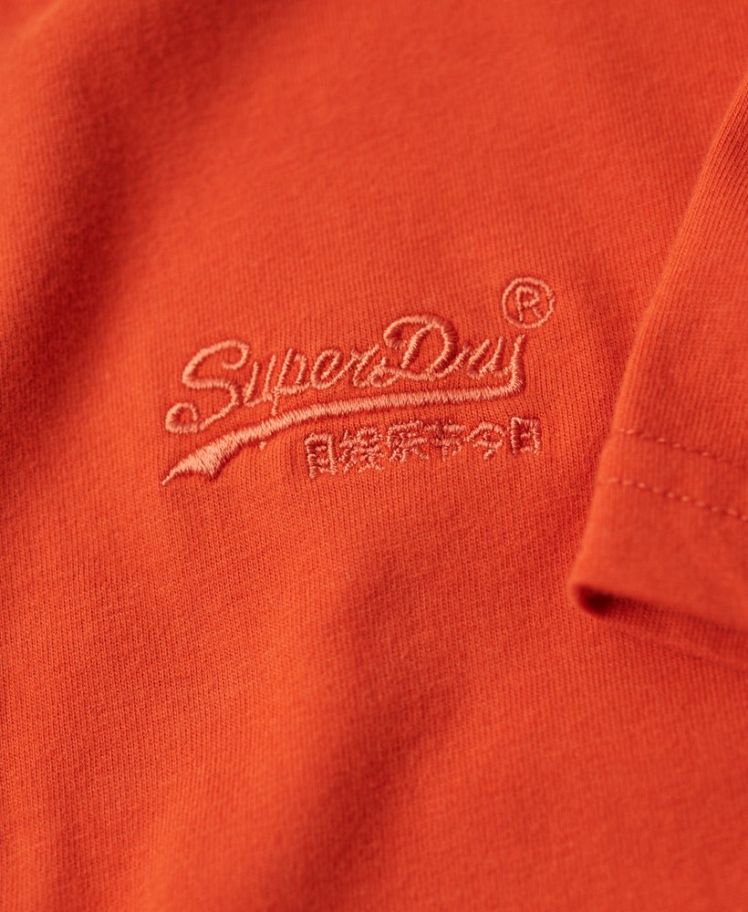vintage logo geborduurd t-shirt in denim co roestoranje