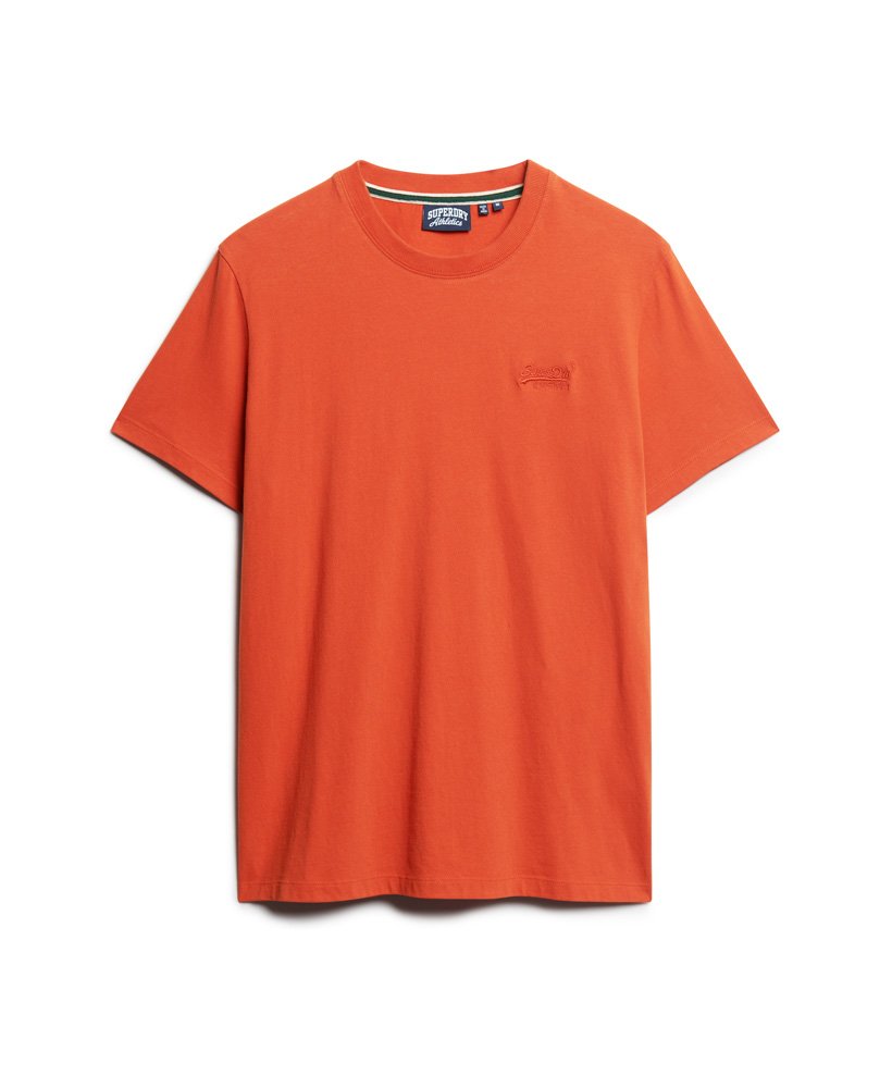 vintage logo geborduurd t-shirt in denim co roestoranje