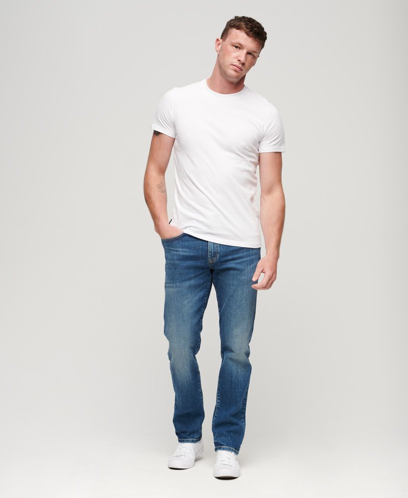 essential t-shirt met klein logo van biologisch katoen in opticoptic