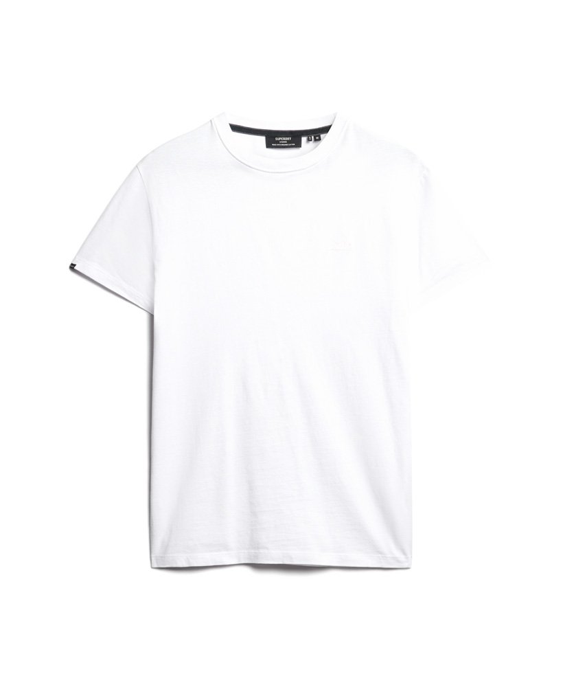 essential t-shirt met klein logo van biologisch katoen in opticoptic