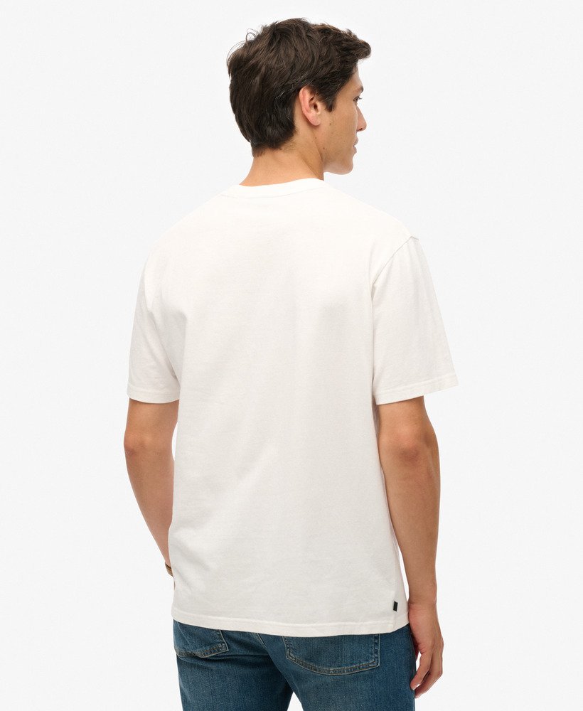core logo loose t-shirt in brilliant white fade
