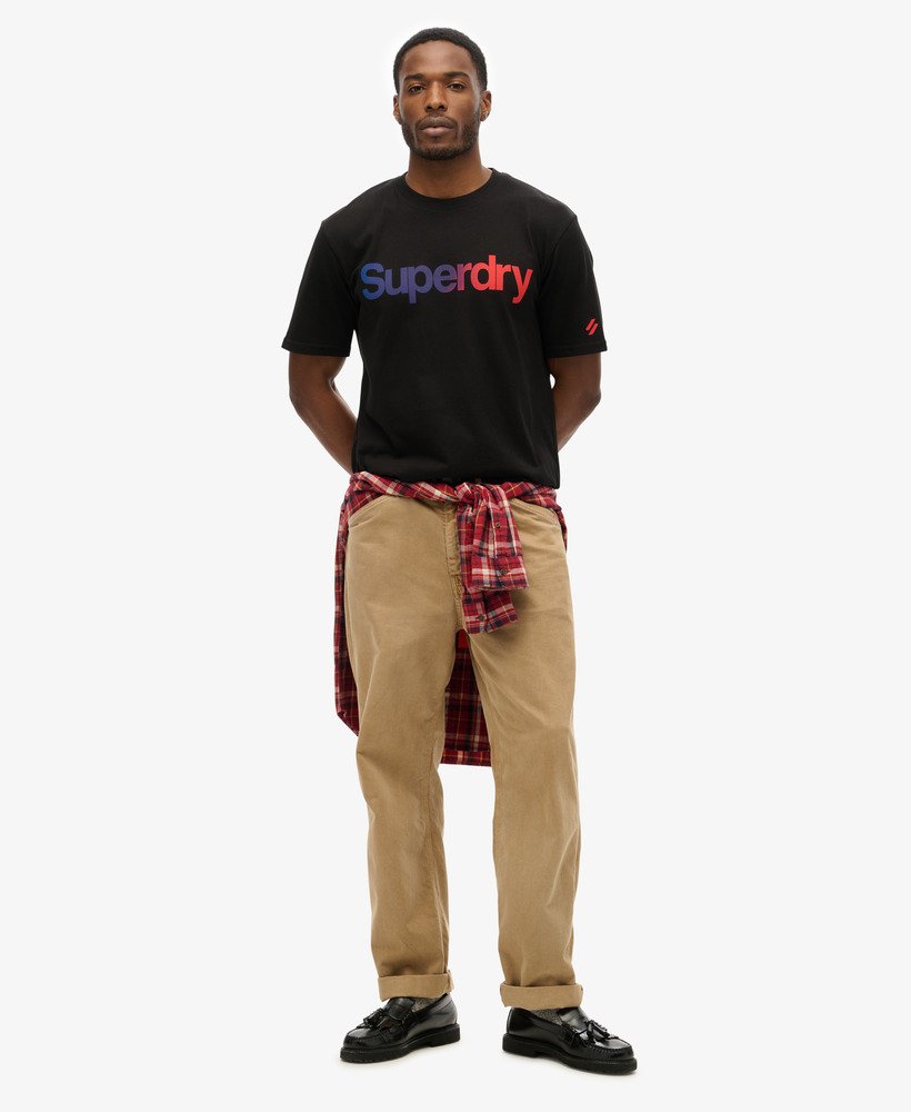 core logo loose t-shirt in black fade