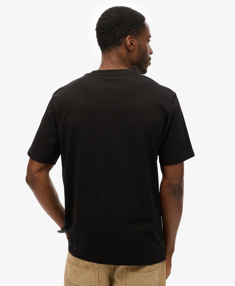 core logo loose t-shirt in black fade