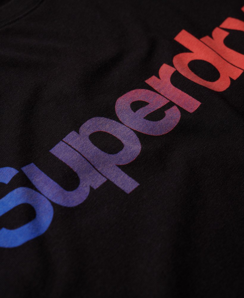 core logo loose t-shirt in black fade