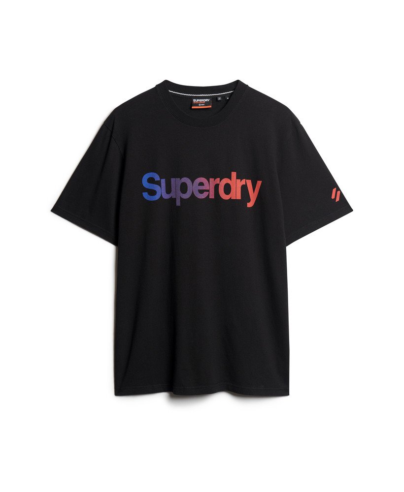 core logo loose t-shirt in black fade