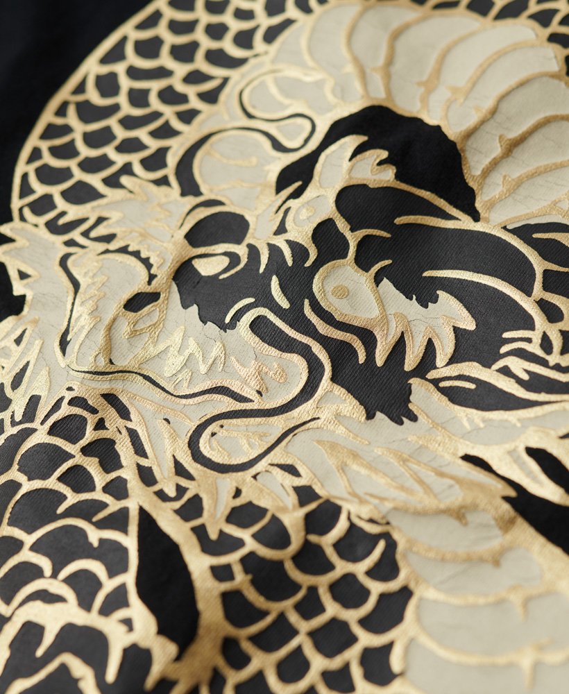 grafisch t-shirt voor chinees nieuwjaar in gitzwart