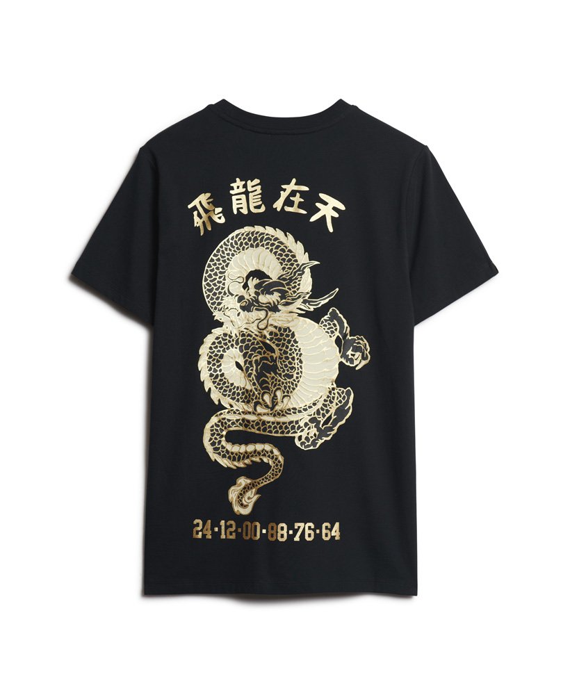 grafisch t-shirt voor chinees nieuwjaar in gitzwart