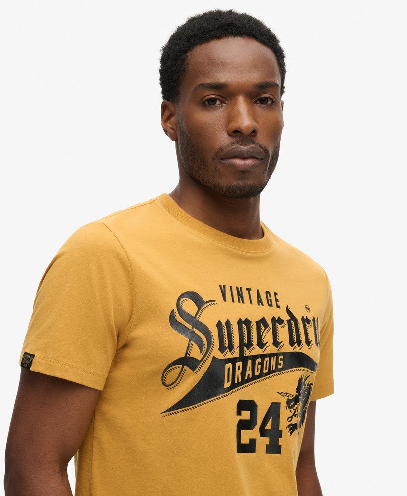 grafisch t-shirt voor chinees nieuwjaar in kurkumabruin.