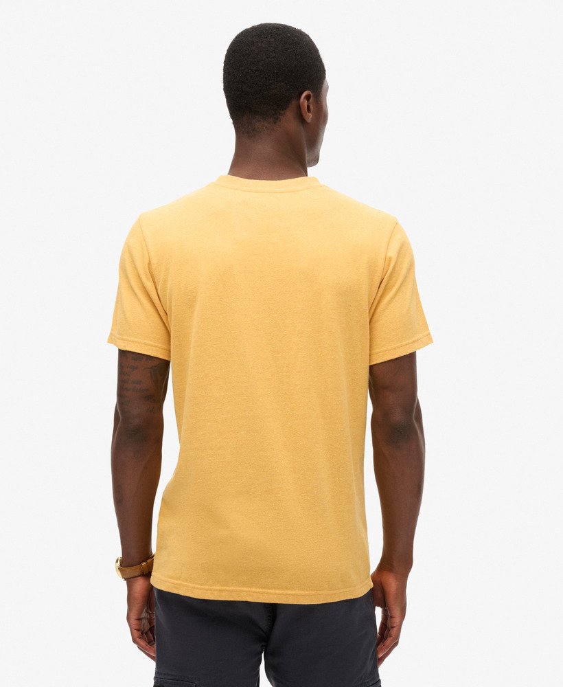 klassiek heritage t-shirt in ambergeel gemêleerd