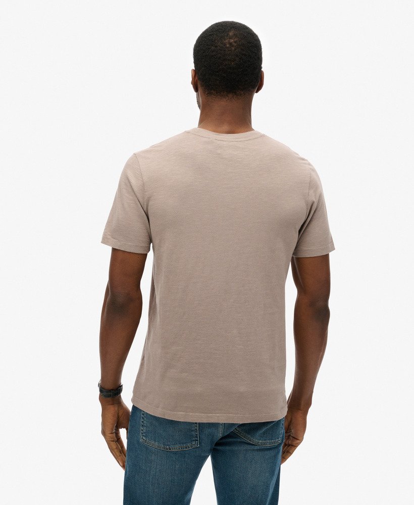copper label workwear t-shirt in diepbeige slub