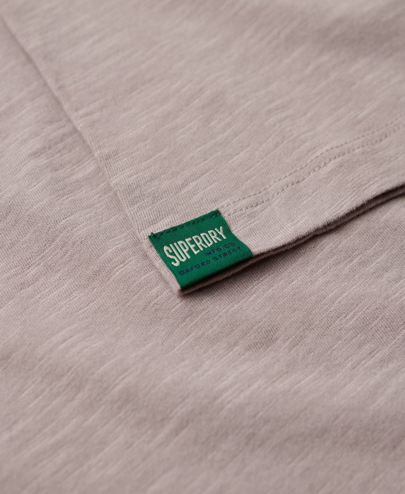 copper label workwear t-shirt in diepbeige slub