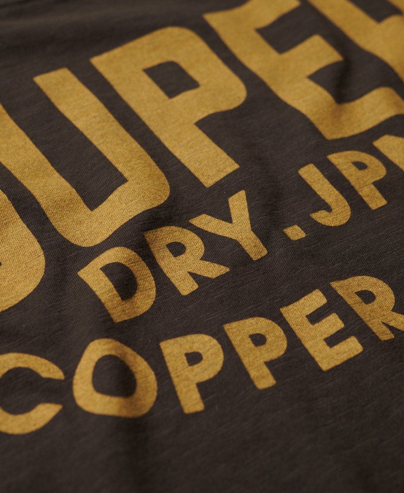 copper label workwear t-shirt in vintage black slub