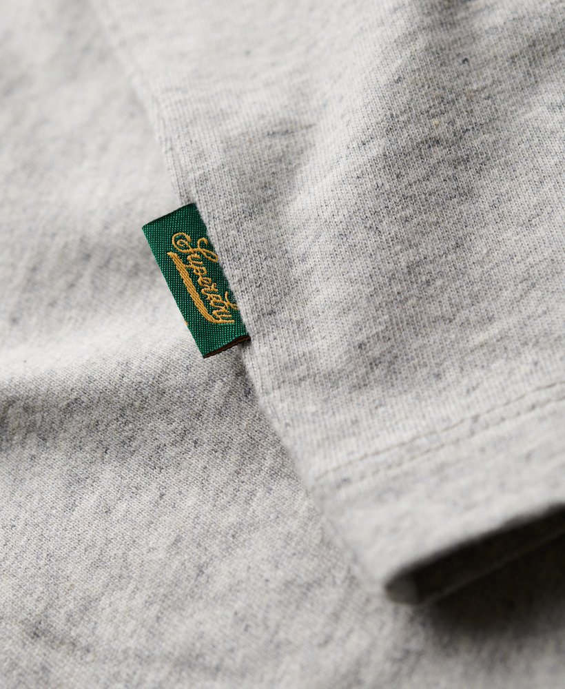 geborduurd superstate athletic logo t-shirt in grijs gemêleerd.