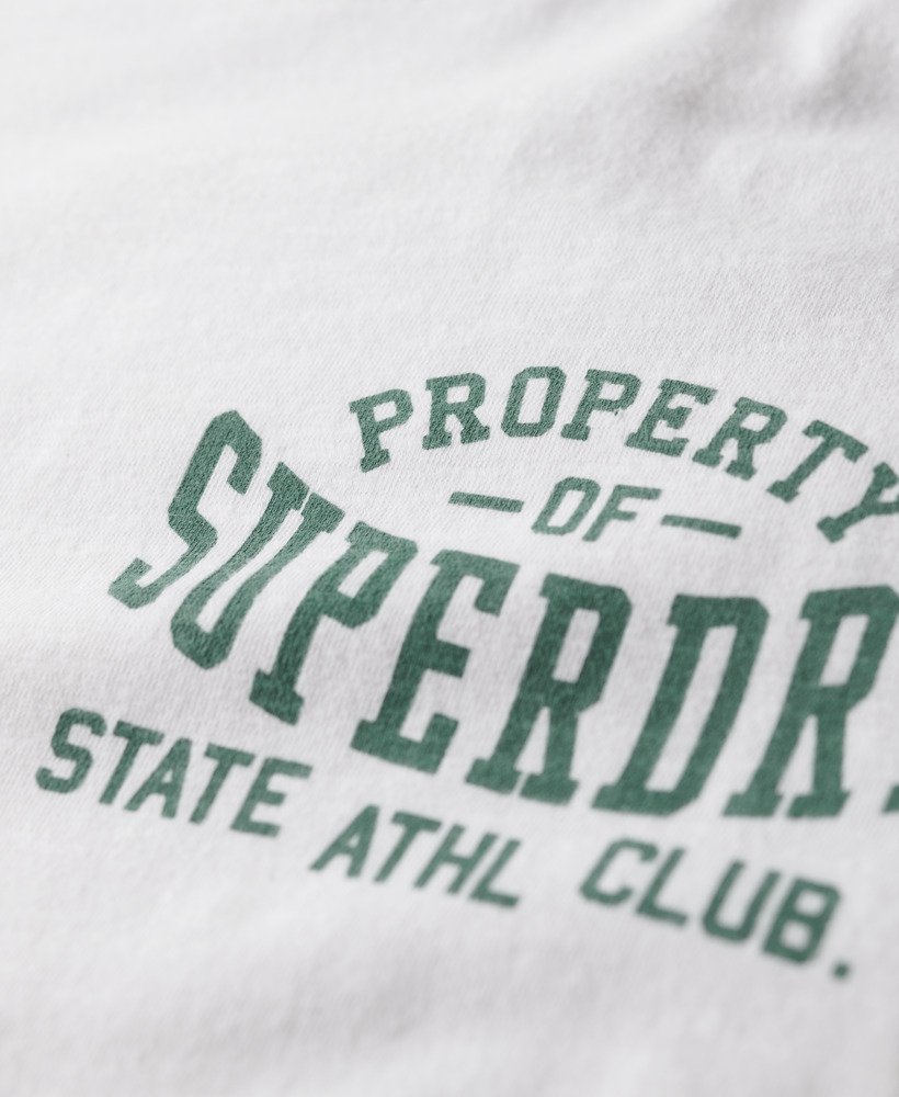 grafisch t-shirt van athletic college in optic slub.