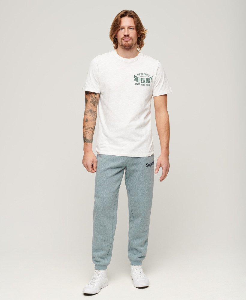 grafisch t-shirt van athletic college in optic slub.