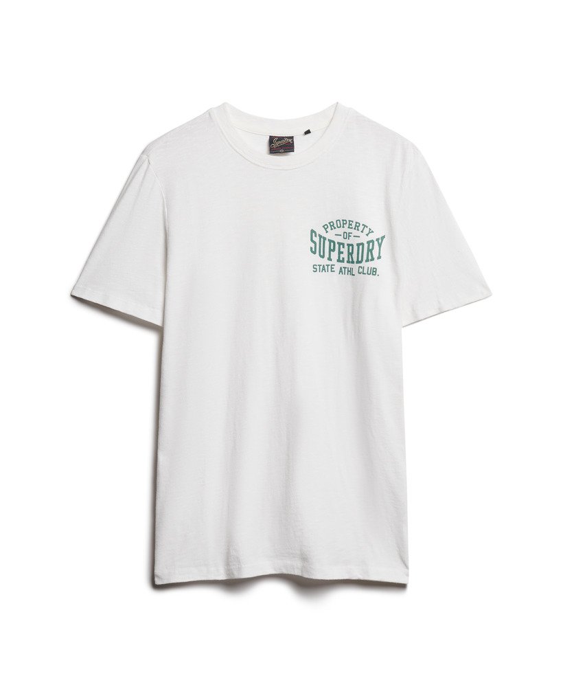 grafisch t-shirt van athletic college in optic slub.