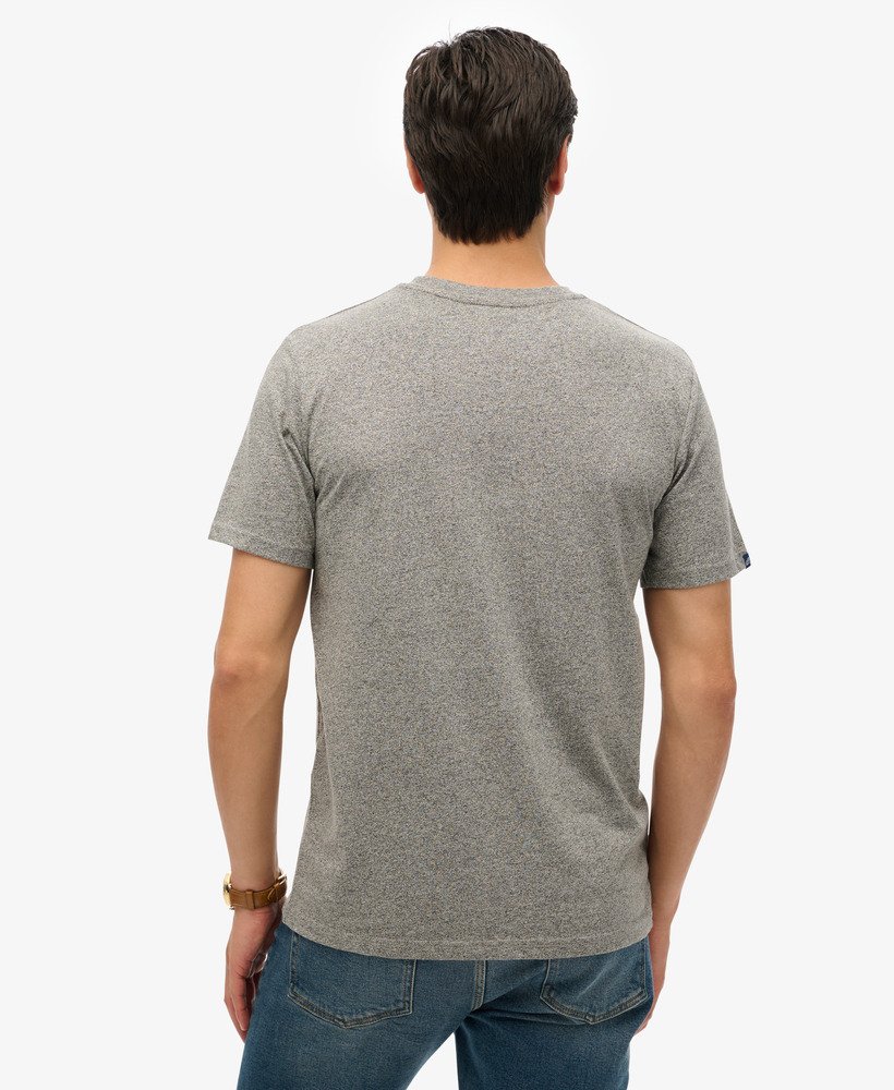core logo great outdoors t-shirt in asfaltgrijs met structuur.