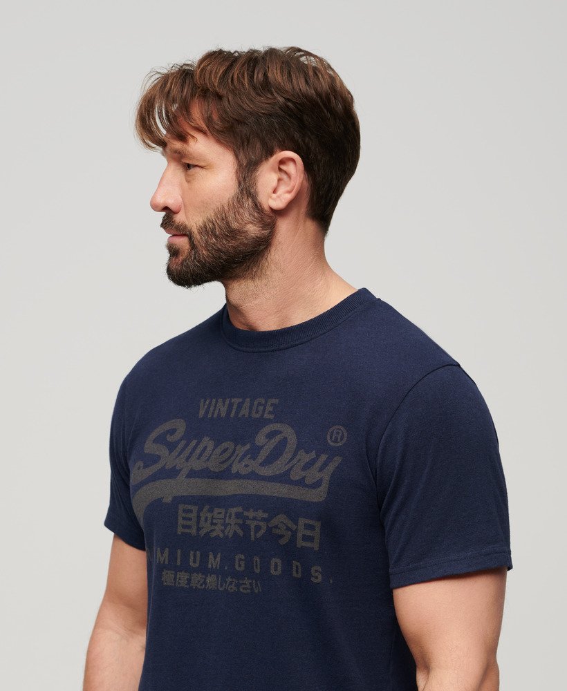 klassiek heritage t-shirt in navy marl