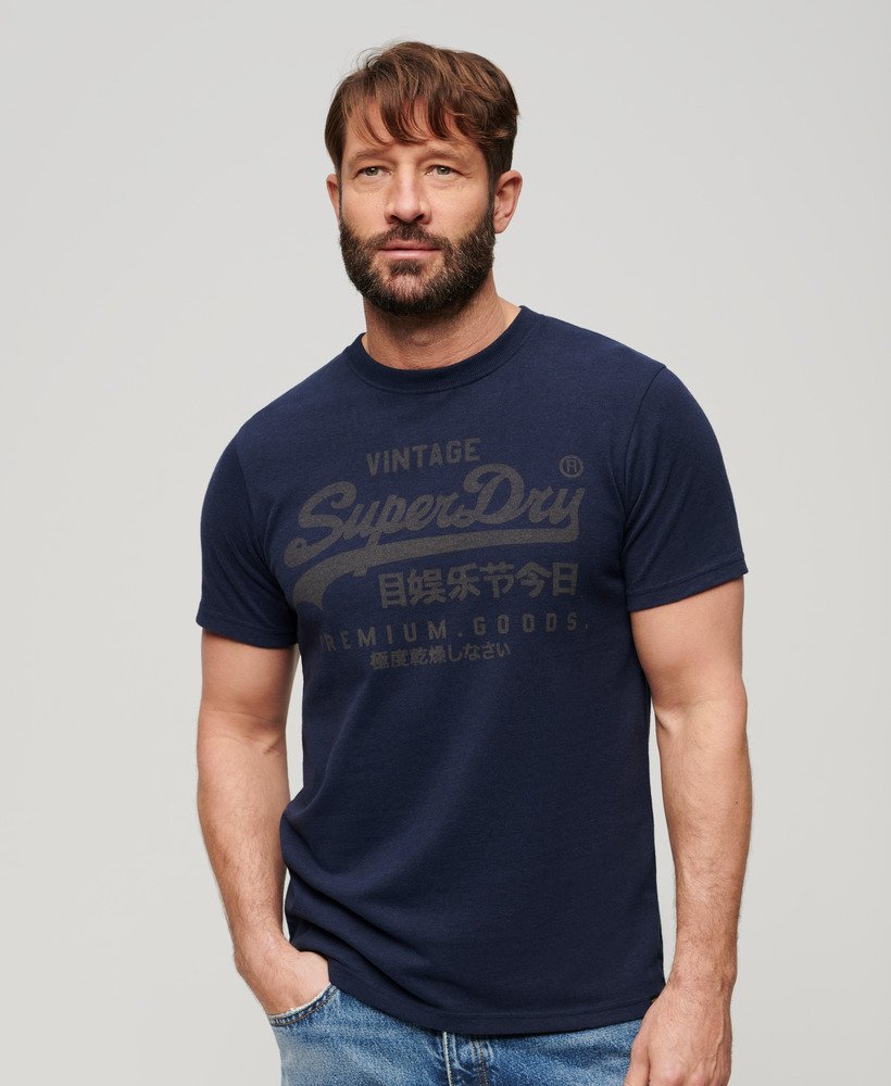klassiek heritage t-shirt in navy marl